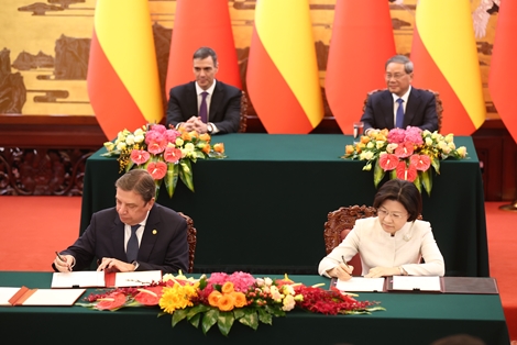 Hoy, en el marco del viaje oficial del presidente del Gobierno a China 