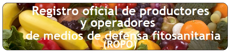 Enlace al Registro oficial de productores y operadores de medios de defensa fitosanitaria (ROPO)