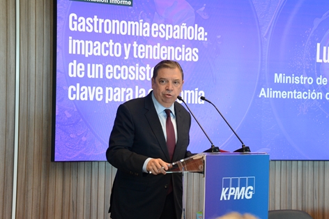 Hoy, en la presentación de un informe de KPMG sobre gastronomía española 