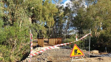 Las obras de acondicionamiento en el Camino Natural Vía Verde del Guadiato se paralizan temporalmente