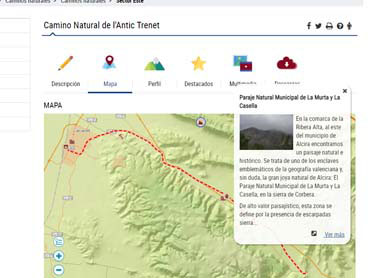 Visor cartográfico Caminos Naturales