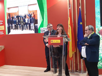 Txema Peláez, Assumpta Domínguez y Josep Llàcer, promotores del Camino Natural de l'Antic Trenet