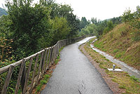 Aspecto del camino en la ribera del río Ter