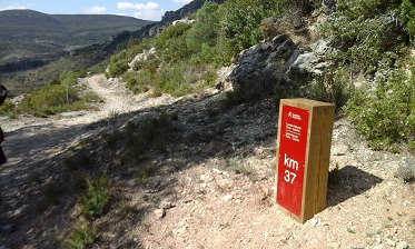 Vista del trazado del Camino Natural Turia Cabriel en el kilómetro 37