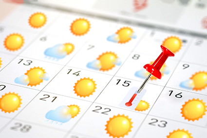 Efemérides de temperaturas